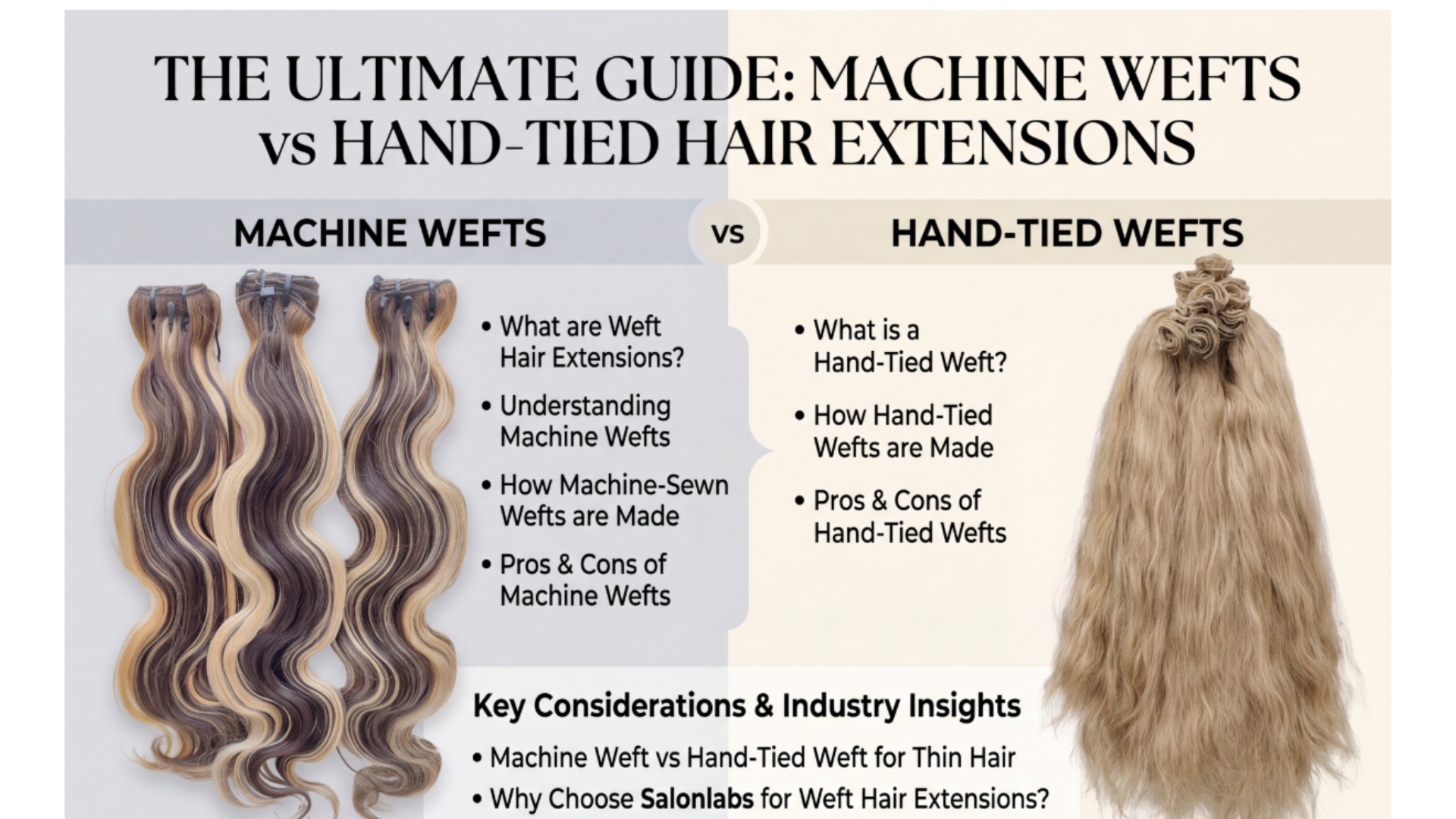 Machine weft v/s Hand tied weft | Which is better?