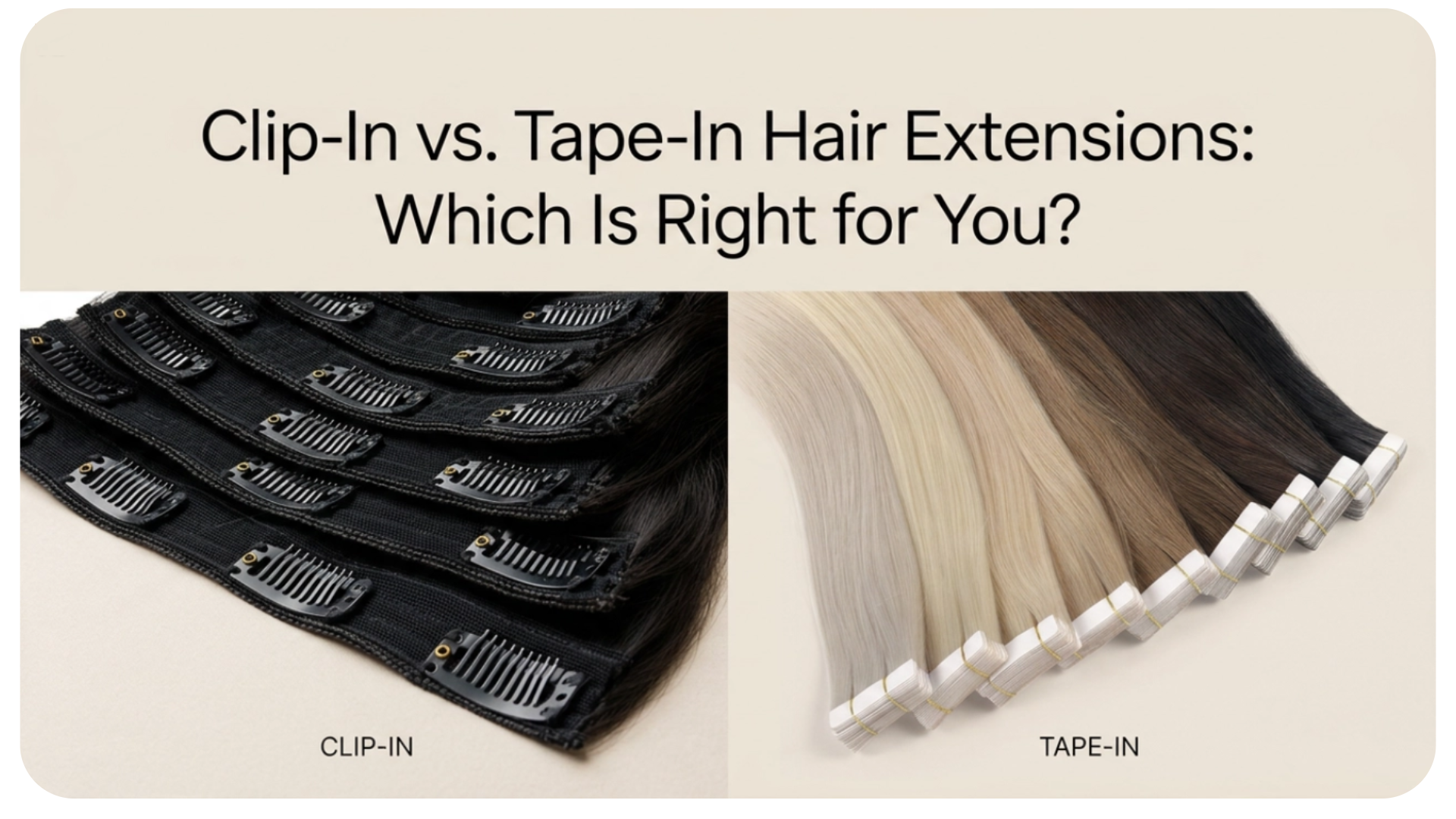 Clip-In vs. Tape-In Hair Extensions: Which is Right for You?